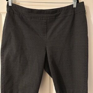 Chico's Black and White Dotted Bermudas Size 3